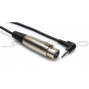 Hosa XVM-115 Rt. Angle Stereo 3.5mm to XLR (F) 15 ft.