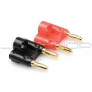 Hosa BNA-240 Connector, Dual Banana, 2 pc