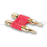 Hosa BNA-260RD Connector, Dual Banana, Red