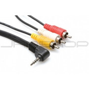 Hosa C3M-110 Camcorder AV Breakout Cable, 3.5 mm TRRS to Composite Video and Stereo Audio, 10 ft