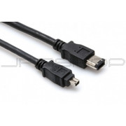 Hosa FIW-46-101.5 FireWire 400 Cable, 4-pin to 6-pin, 1.5 ft