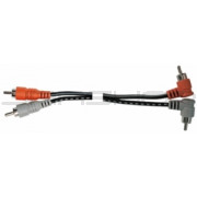 Hosa CGA-202 Dual Rt. Angle RCA to Straight RCA 2m