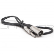 Hosa STX-301M Pro Balanced XLR (M) to TRS 1/4"  1 ft.