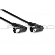 Hosa MID-310RR Right-angle MIDI Cable, Right-angle 5-pin DIN to Same, 10 ft