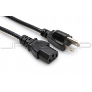 Hosa PWC-141 Power Cord, IEC C13 to NEMA 5-15P, 1 ft