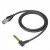 Audio Technica AT-GRCH instrument/guitar cable with 90-degree 1/4" phone plug, terminated