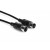 Hosa MID-310BK MIDI Cable, 5-pin DIN to Same, 10 ft