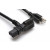 Hosa PWD-402 Power Cord, Piggyback IEC C13 to NEMA 5-15P, 2 ft