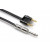Hosa SKZ-603BN Speaker Cable 1/4 in TS to Dual Banana, Black Zip, 3 ft