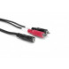 Hosa CFR-210 Stereo Breakout, 3.5 mm TRSF to Dual RCA, 10 ft