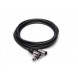 Hosa MXX-001.5RS Camcorder Microphone Cable, Neutrik Right-angle XLR3F to XLR3M, 1.5 ft