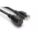 Hosa PWX-403 Power Extension Cord, NEMA 5-15R to NEMA 5-15P, 3 ft